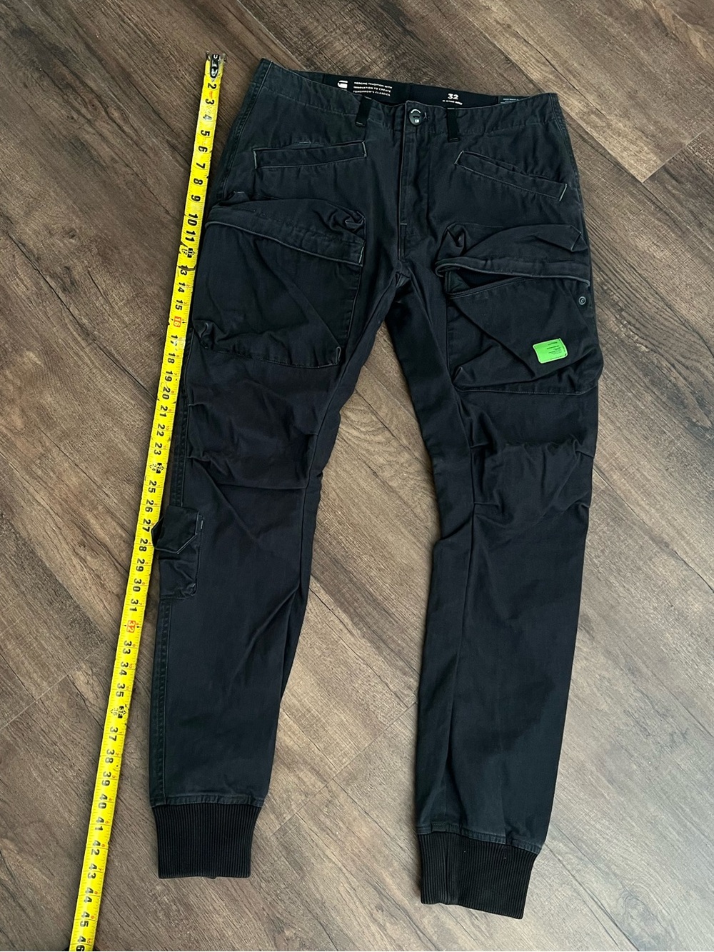 G-Star Black Cargo Joggers with Utility Pockets